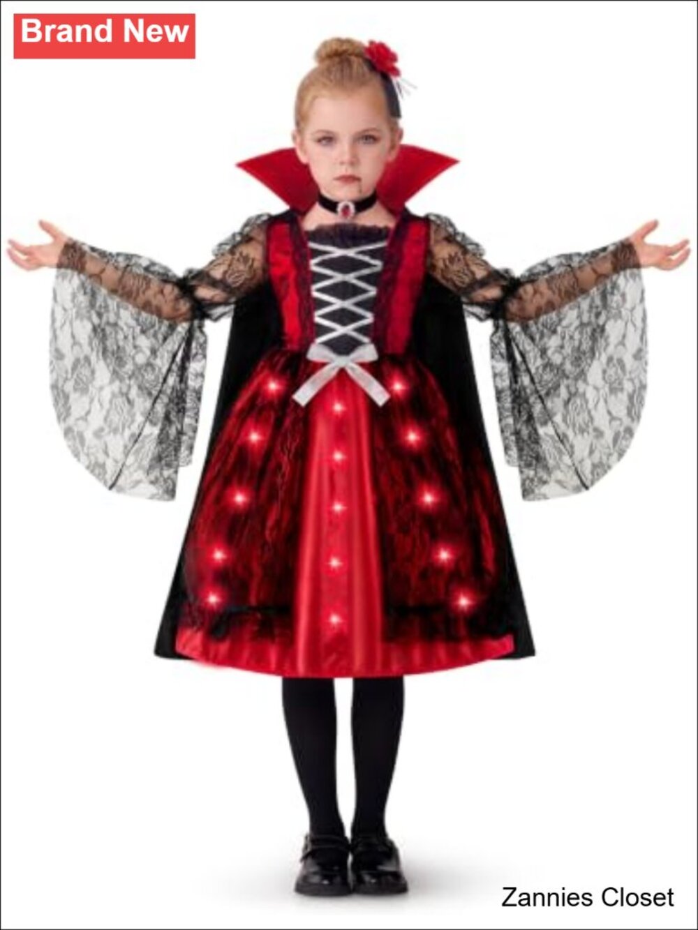 👻 Spooktacular Creations Girls Light-up Vampire Halloween Costume Dress Up